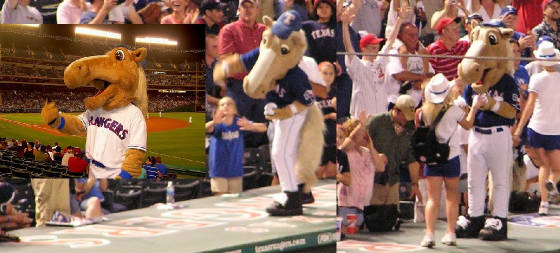 The Captain, the Rangers mascot