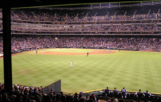 A view of the game from behind a pole