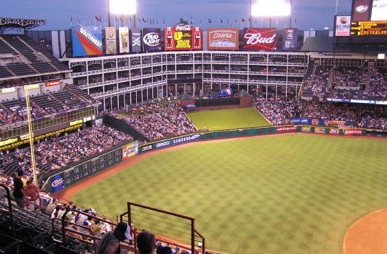 View of the Outfield - Arlington, Tx